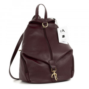 Rucsac dama din piele naturala DiAmanti Enrico Bordo Inchis